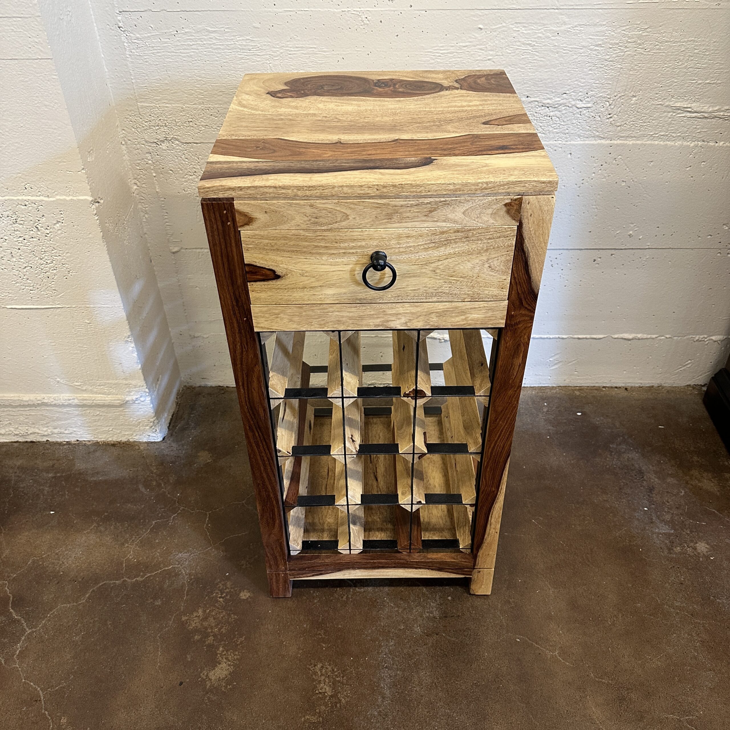 Sheesham wine online rack