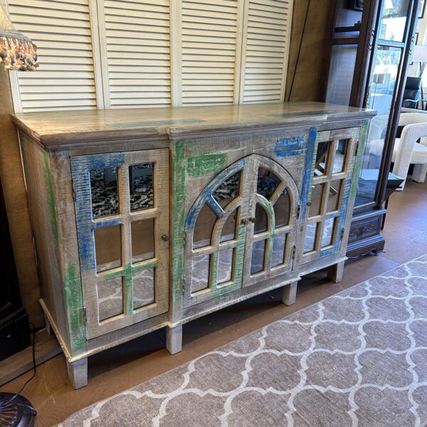 woven door chevron sideboard