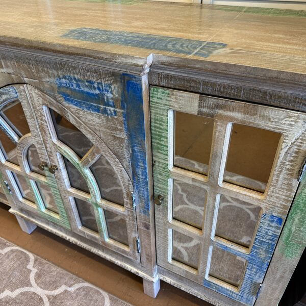woven door chevron sideboard