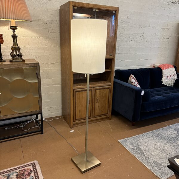 brass cylinder floor lamp